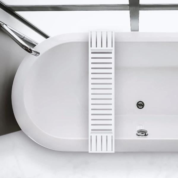 New Bamboo Bathtub Caddy Tray Bathroom Accessories Board Candle Wine Glass Book Tablet iPad & Phone Holders Bath Tub Rack Shelf Storage Organiser