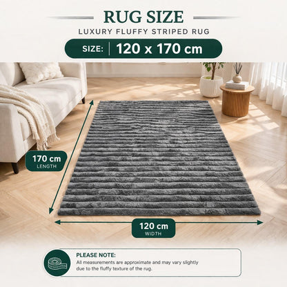 Luxury Faux Fur Rug – Soft Plush Shaggy Carpet, Carved Design Acrylic Area Rug for Living Room & Bedroom (120x170cm / 160x230cm)