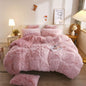 Cozy & Snuggle Bedding Set Plush Duvet Cover with Pillowcases, quilts Soft Warm for nights ( Pink )