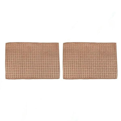 Dish Drying Mat Microfibre Supfer Soft Extra Absorbent Non-Slip Kitchen Dish Drying Draining Mats for Kitchen Counter Brown, 2 Pack