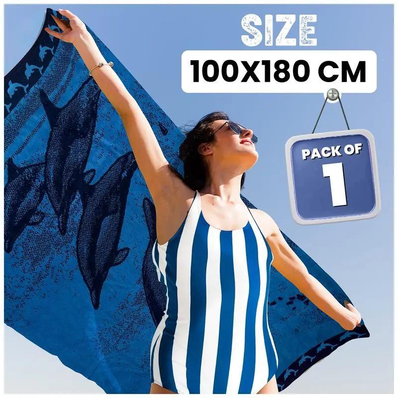 Extra Large Beach Towel Quick Dry Sand Resistant Lightweight Travel Towel XXL 100 x 180 cm Soft Adult Towel
