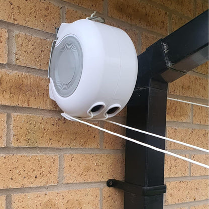 26m Dual Retractable Washing Line - Heavy Duty Wall-Mounted Clothes Dryer Line for Indoor & Outdoor Use - Laundry Adjustable