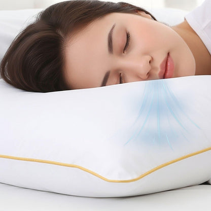 Luxury Goose Feather & Down Pillows 85% Feather 15% Down Anti-Allergy Soft Support UK Size 48x74cm (Pack of 2 / 4)