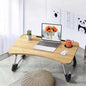 Foldable Laptop Table for Bed & Sofa Portable Desk with Cup Holder Phone/Tablet Slot Book Storage Study Work Reading Writing Breakfast Tray