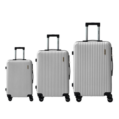 3 Piece Hard Shell Luggage Set – Lightweight ABS Suitcase Set with 4 Spinner Wheels, TSA Lock & Telescopic Handle | Cabin, Medium & Large