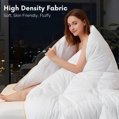 Goose Feather & Down Duvet cover set, Cotton Cover, Box-Stitched, All Season Warm quilts Cover set tog 10.5 to tog 18.5 cold night