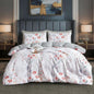 Floral Duvet Cover Set 3 Piece Double & King Size Soft Microfiber Bedding Set with 2 Pillowcases Floral Bed Linen Quilt Cover UK