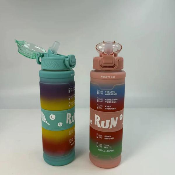 35oz Large Capacity Sports Water Bottle with Straw and Carry Strap Reusable Fitness Gym Bottle with Secure Bounce Flip Lid for Travel and Outdoor Use