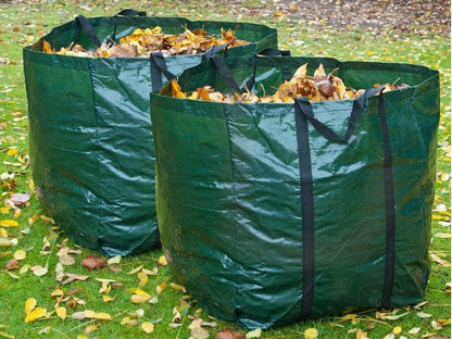 2 Pack Heavy Duty Garden Waste Bags Reusable Showerproof Garden Sacks for Leaves, Weeds & Clippings with Strong Handles