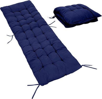Extra Thick 8Cm Full Length Zero Gravity Chair Only Cushion Soft Padded Seat with Ties Quilted & Breathable Fabric for Recliners Patio Chairs Garden Loungers (170 x 53 x 8 cm)