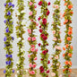 10PCS Artificial Rose Hanging Garland 2.3M Mixed Colour Flower Vine for Home, Wedding, Party & Garden Decoration
