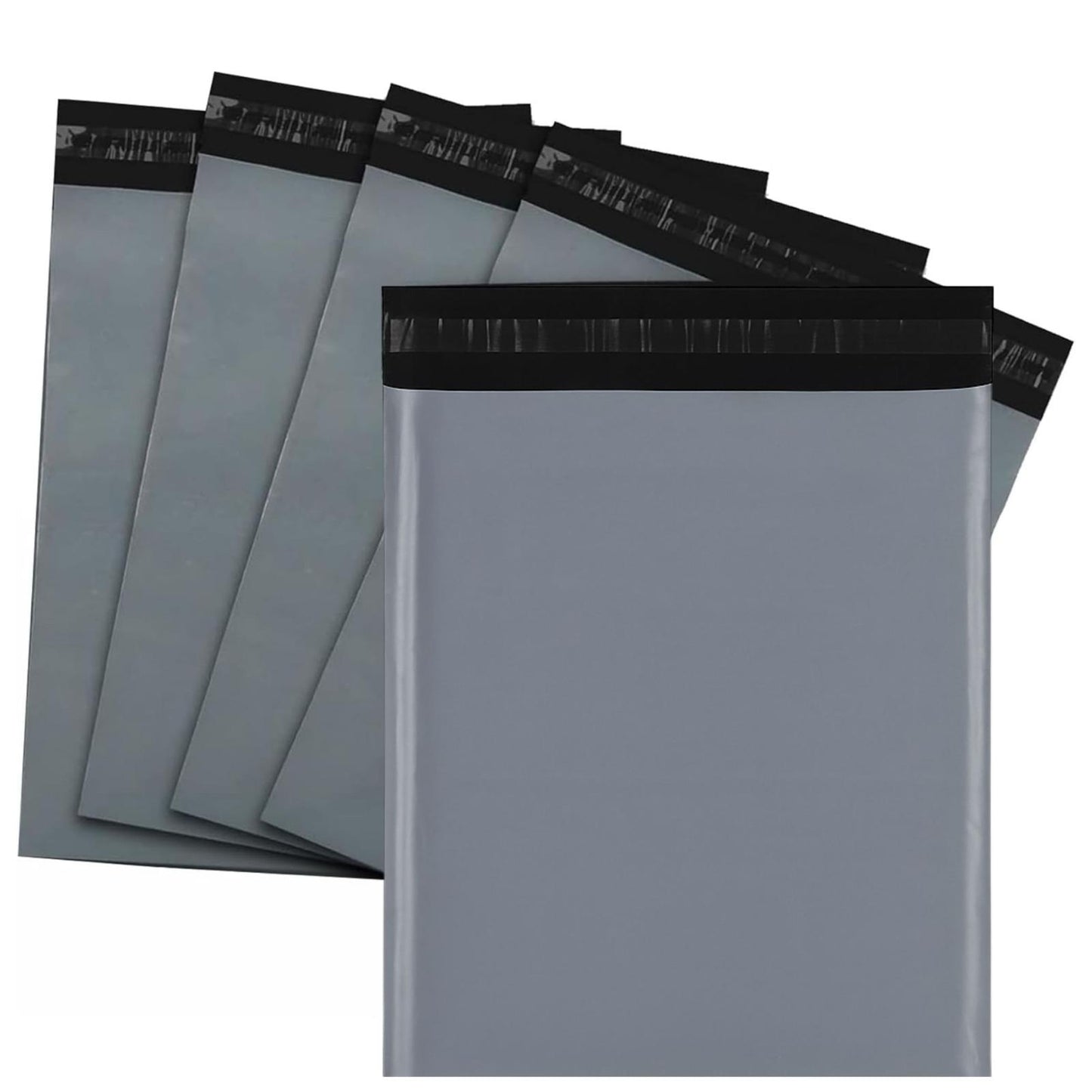 50-Pack Grey Mailing Bags, Self Seal, Waterproof & Opaque Postage Bags for Clothing, Textiles & Small Business Shipping