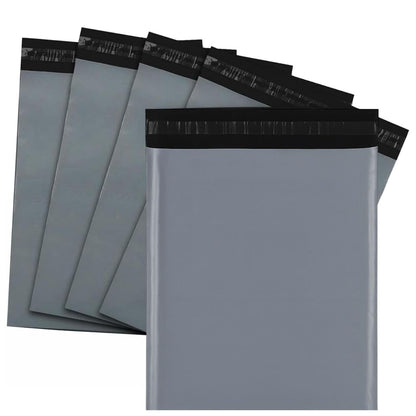 50-Pack Grey Mailing Bags, Self Seal, Waterproof & Opaque Postage Bags for Clothing, Textiles & Small Business Shipping
