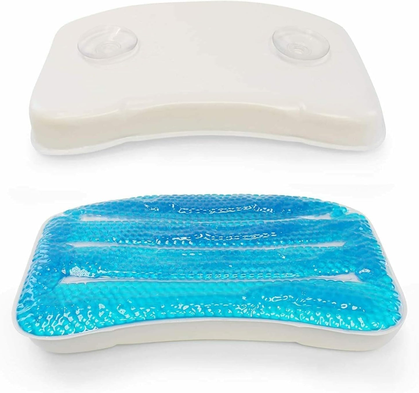 Cooling Gel Spa Bath Pillow with Suction Cups Soft Neck & Shoulder Support Headrest for Bathtub & Home Spa Relaxation