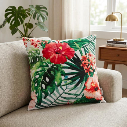 Waterproof Filled Outdoor Cushion 43x43cm Reversible Scatter Cushion Garden Patio Sofa Seat Cushion Indoor Outdoor Decorative Cushion