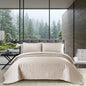 Luxury Quilted Bedspread Set Double Size 3 Piece Embossed Coverlet with Pillowcases Soft All Season Bed Cover 220x250cm