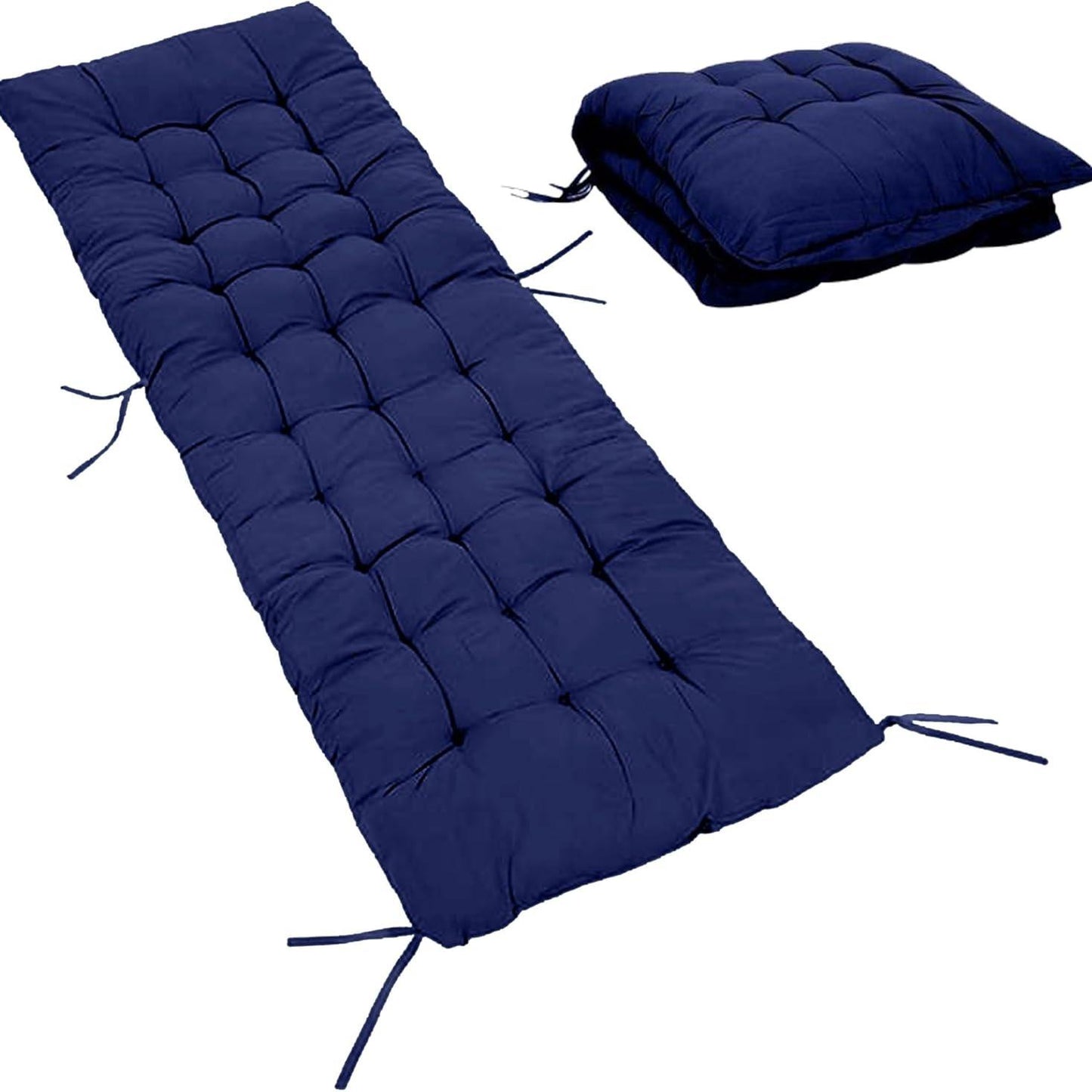 Extra Thick 8Cm Full Length Zero Gravity Chair Only Cushion Soft Padded Seat with Ties Quilted & Breathable Fabric for Recliners Patio Chairs Garden Loungers (170 x 53 x 8 cm)