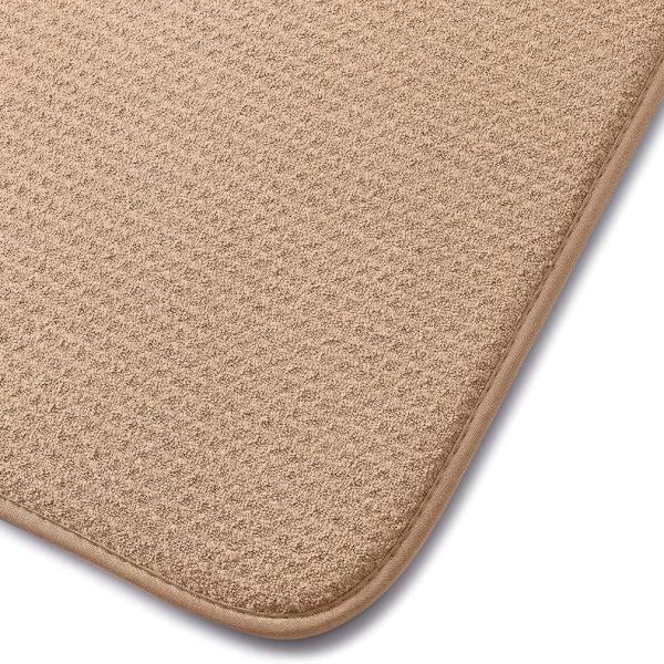 Dish Drying Mat Microfibre Supfer Soft Extra Absorbent Non-Slip Kitchen Dish Drying Draining Mats for Kitchen Counter Brown, 2 Pack