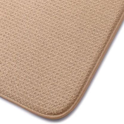 Dish Drying Mat Microfibre Supfer Soft Extra Absorbent Non-Slip Kitchen Dish Drying Draining Mats for Kitchen Counter Brown, 2 Pack