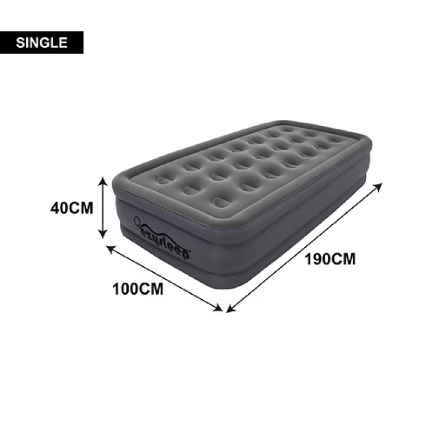 Deluxe Self Inflating Air Bed Single and Double Portable Inflatable Mattress with Built-In Pump Waterproof Flocked Top Camping Guest Bed UK