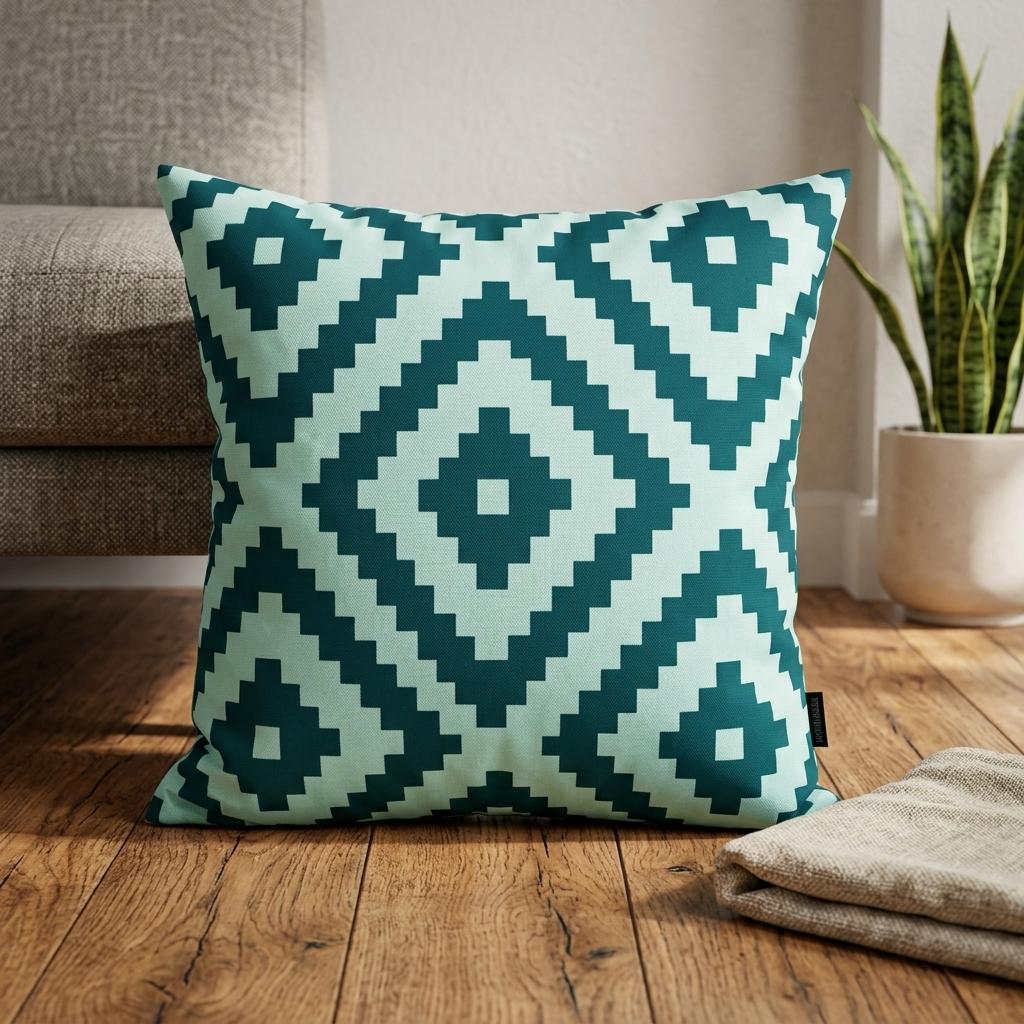 Waterproof Filled Outdoor Cushion 43x43cm Reversible Scatter Cushion Garden Patio Sofa Seat Cushion Indoor Outdoor Decorative Cushion