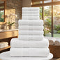 10 Pieces Premium Egyptian Cotton Towel Bale set Hotel Quality Face Hand & Bath Towels Soft & Absorbent 500GSM