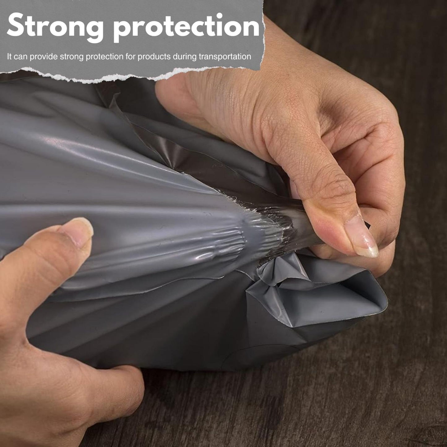 50-Pack Grey Mailing Bags, Self Seal, Waterproof & Opaque Postage Bags for Clothing, Textiles & Small Business Shipping