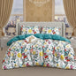 Floral Duvet Cover Set 3 Piece Double & King Size Soft Microfiber Bedding Set with 2 Pillowcases Floral Bed Linen Quilt Cover UK