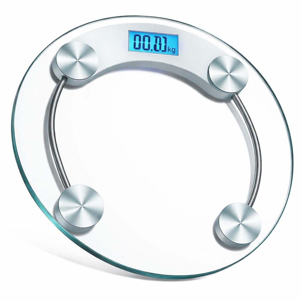 Digital Bathroom Scale for Body Weight High Precision Sensor Weighing Scale with LED Display Step-On Electronic Weight Machine for Home
