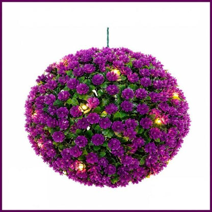 Solar Powered Topiary Ball Lights – 27cm Hanging LED Garden Ornament for Wedding, Backyard and Balcony Decor