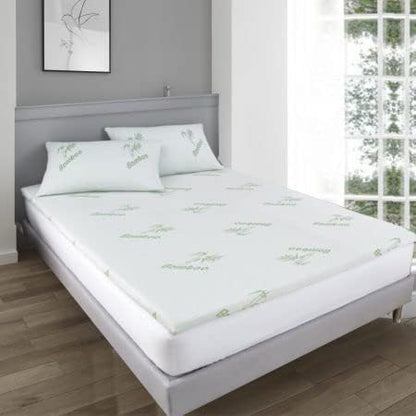 5cm Memory Foam Mattress Topper Single Bed, With Removable Bamboo Cover, Thick Soft Comfortable Antibacterial Hypoallergenic Memory Foam Mattress Enhancer For Bed