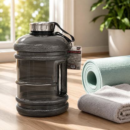 Extra Large 2.2L Water Bottle for Gym Fitness Sports Leakproof BPA Free with Carry Handle Strap