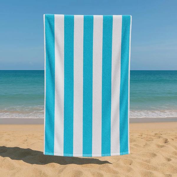 Sand Free Beach Towel Extra Large 100x200cm Kabana Stripe Quick Dry Microfibre Towel for Beach, Pool & Travel
