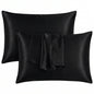 Satin Silk Pillowcases for Hair and Skin 2 Pack Standard Size 50x75cm Envelope Closure Pillow Case
