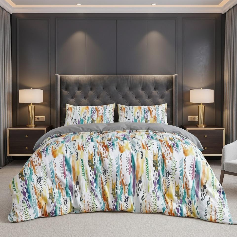 Floral Duvet Cover Set 3 Piece Double & King Size Soft Microfiber Bedding Set with 2 Pillowcases Floral Bed Linen Quilt Cover UK