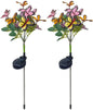 2 Pack Butterfly Solar Garden Lights IP65 Waterproof Outdoor LED Flower Lights for Yard, Patio, Lawn & Pathway Decoration