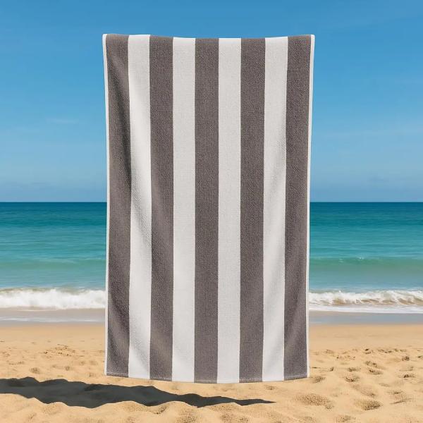 Sand Free Beach Towel Extra Large 100x200cm Kabana Stripe Quick Dry Microfibre Towel for Beach, Pool & Travel