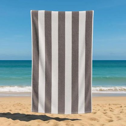 Sand Free Beach Towel Extra Large 100x200cm Kabana Stripe Quick Dry Microfibre Towel for Beach, Pool & Travel