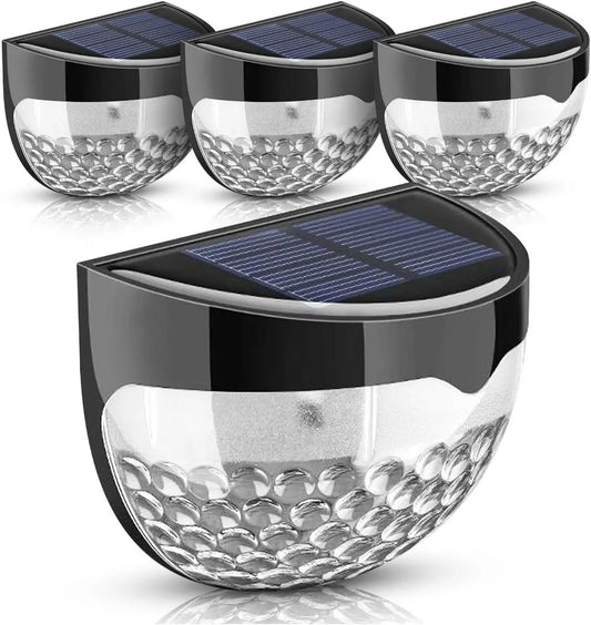 Garden Lights Pack of 4 Outdoor Lights Waterproof Night Light for Pathway Patio Deck Fence Solar Security Light with Dusk to Dawn Sensor Outdoor Lighting