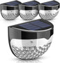 Garden Lights Pack of 4 Outdoor Lights Waterproof Night Light for Pathway Patio Deck Fence Solar Security Light with Dusk to Dawn Sensor Outdoor Lighting