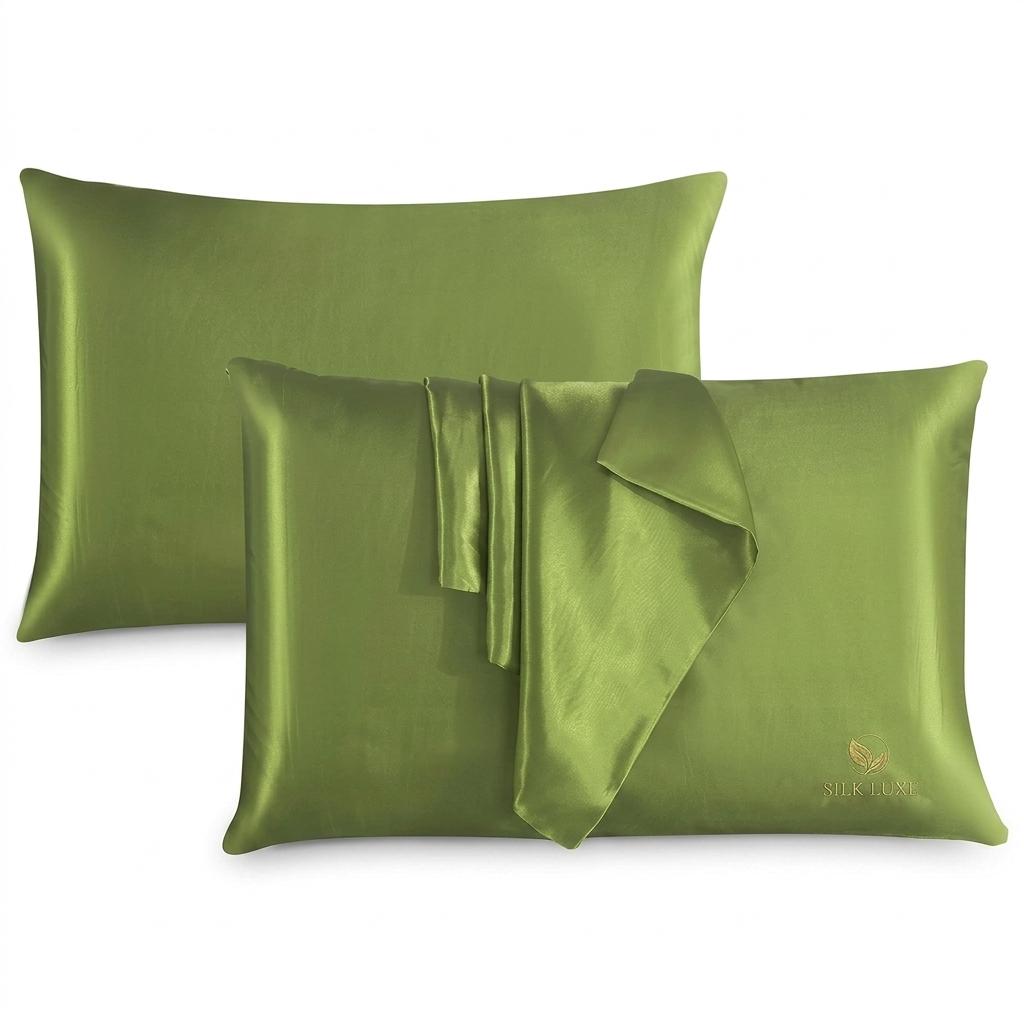 Satin Silk Pillowcases for Hair and Skin 2 Pack Standard Size 50x75cm Envelope Closure Pillow Case