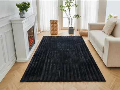 Luxury Faux Fur Rug – Soft Plush Shaggy Carpet, Carved Design Acrylic Area Rug for Living Room & Bedroom (120x170cm / 160x230cm)