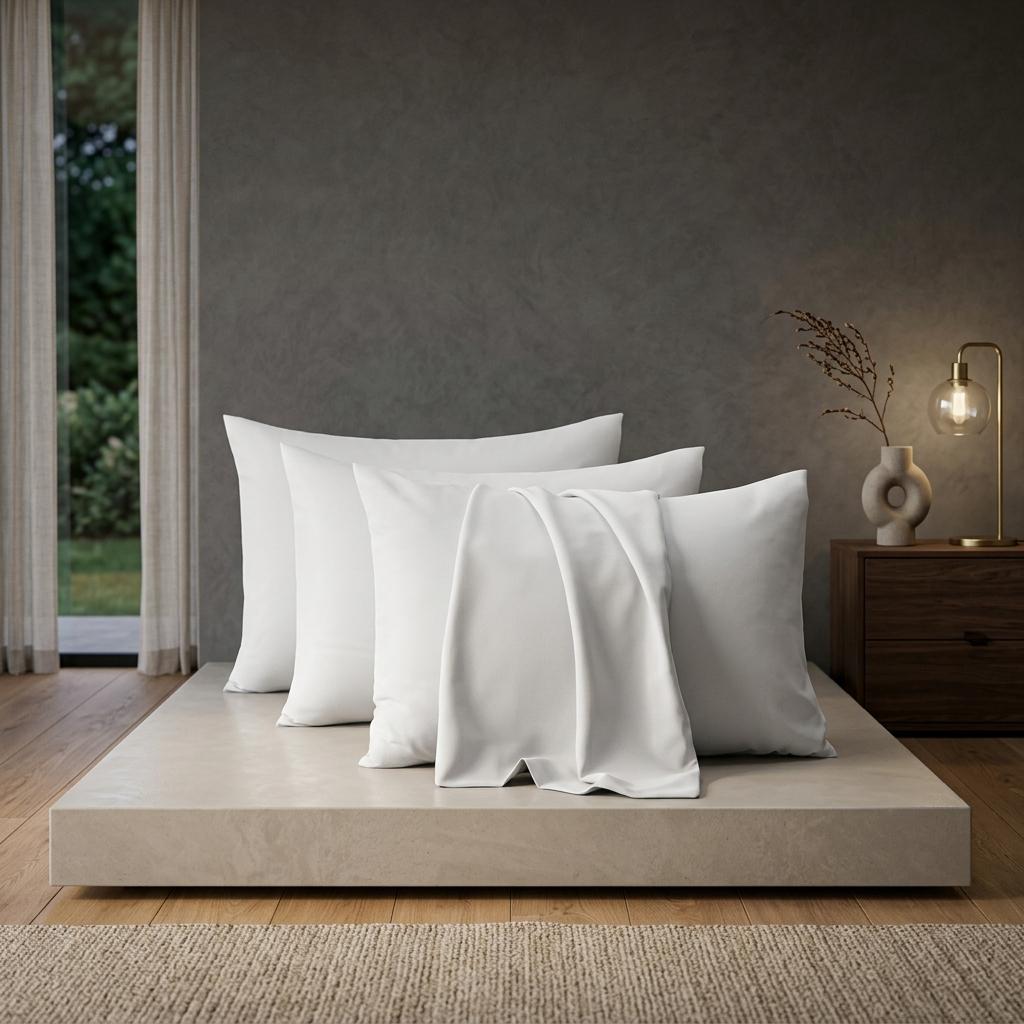 4 Pack Microfiber Pillowcases 50x75cm Standard Size Soft Breathable Pillow Covers with Envelope Closure Smooth Brushed Bedding Set