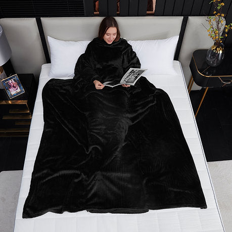 Wearable Lounge Blanket Soft Sherpa Fleece Snuggly & Warm Comfortable Sofa Throw
