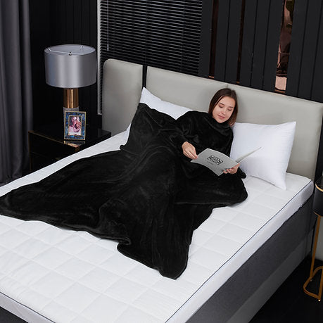 Wearable Lounge Blanket Soft Sherpa Fleece Snuggly & Warm Comfortable Sofa Throw