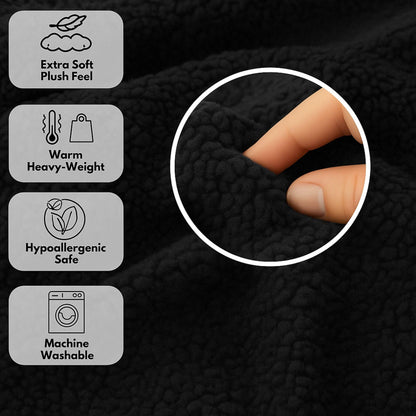 New Soft Teddy Fleece Duvet Quilt Cover Bedding Set with 2 Matching Pillow Cases Cosy bedding All Sizes Pink Teal Black Grey Snuggle Cozy bedding Duvet Cover