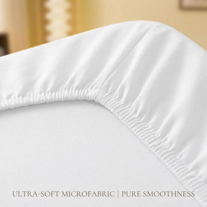 Extra Deep Fitted Sheet 30cm Ultra Soft Microfiber Bed Sheet Single Double King Super King