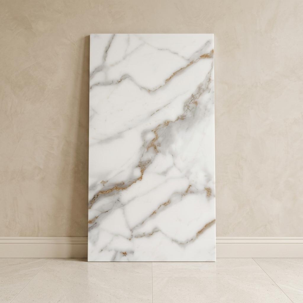 Marble Effect Waterproof Wall Tile Stickers 30cm x 60cm 10-20PCS Easy DIY PVC Peel and Stick Decor for Kitchen Bathroom Living Room
