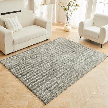 Luxury Faux Fur Rug – Soft Plush Shaggy Carpet, Carved Design Acrylic Area Rug for Living Room & Bedroom (120x170cm / 160x230cm)