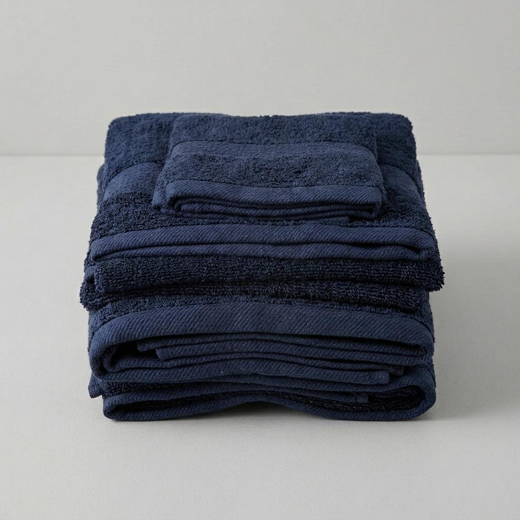8 Piece Cotton Towel Set with 2 Bath Towels, 2 Hand Towels & 4 Wash Cloths, Soft Bathroom Towel Bundle, Machine Washable